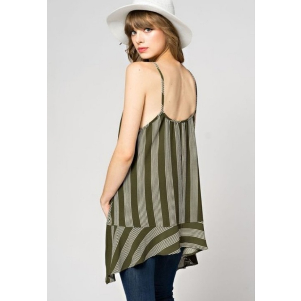 Olive Stripes Cami